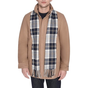 image:imageDOCKERS Mens Wool Melton Two Pocket Full Length Duffle CoatCamelScarf