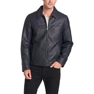 image:imageDockers Mens James Faux Leather Jacket Regular Big amp Tall SizesNavy