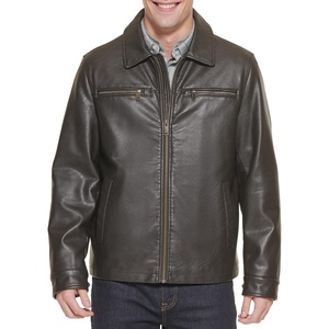 image:imageDockers Mens James Faux Leather JacketDark Brown W Chest Zip