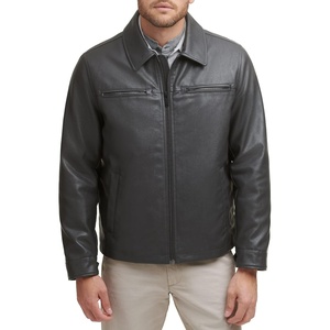 image:imageDockers Mens James Faux Leather JacketGrey W Chest Zip