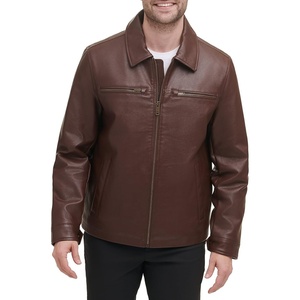 image:imageDockers Mens James Faux Leather JacketSienna Brown W Chest Zip