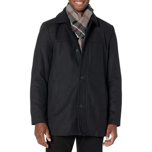 image:imageDockers Mens Weston Wool Blend Coat with ScarfBlackLight Grey Scarf