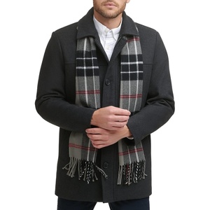 image:imageDockers Mens Weston Wool Blend Coat with ScarfCharcoalLight Grey Scarf