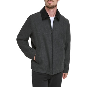 image:imageDockers Mens Wool Blend ZipUp Jacket with Quilted BibCharcoal Without Bib