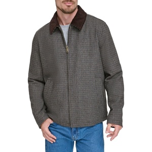 image:imageDockers Mens Wool Blend ZipUp Jacket with Quilted BibHoundstooth Without Bib