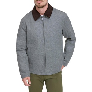image:imageDockers Mens Wool Blend ZipUp Jacket with Quilted BibLight Grey Without Bib