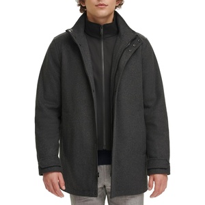 image:imageDockers Mens Wool Melton FullLength Duffle CoatCharcoal