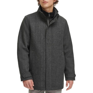 image:imageDockers Mens Wool Melton FullLength Duffle CoatHerringbone