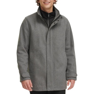 image:imageDockers Mens Wool Melton FullLength Duffle CoatLight Grey