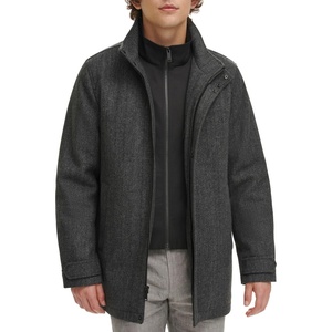 image:imageDockers Mens Wool Melton FullLength Duffle CoatNew Herringbone