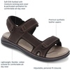 image:imageDOCKERS Mens Bradburn Outdoor Sport Sandals with Adjustable StrapsDark BrownBlack