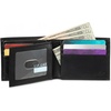 image:imageDockers Mens Bifold Leather Wallet  Thin Slimfold RFID Blocking Security Smart Extra CapacityBlack Emboss