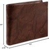 image:imageDockers Mens Bifold Leather Wallet  Thin Slimfold RFID Blocking Security Smart Extra CapacityBrown Crunch