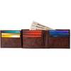 image:imageDockers Mens Bifold Leather Wallet  Thin Slimfold RFID Blocking Security Smart Extra CapacityBrown Crunch