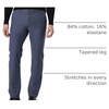 image:imageDockers Mens Comfort Knit Chino Slim Fit Smart 360 Knit PantsOmbre Blue Waterless