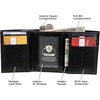 image:imageDockers Mens Extra Capacity Slim Profile Trifold Wallet with Multiple Card Slots and ID WindowBlack
