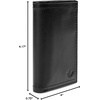 image:imageDockers Mens Extra Capacity Slim Profile Trifold Wallet with Multiple Card Slots and ID WindowBlack Xcap