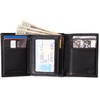 image:imageDockers Mens Extra Capacity Slim Profile Trifold Wallet with Multiple Card Slots and ID WindowBlack Xcap