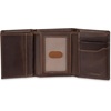 image:imageDockers Mens Extra Capacity Slim Profile Trifold Wallet with Multiple Card Slots and ID WindowBrown