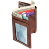 image:imageDockers Mens Extra Capacity Slim Profile Trifold Wallet with Multiple Card Slots and ID WindowBrown ZFold