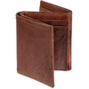 image:imageDockers Mens Extra Capacity Slim Profile Trifold Wallet with Multiple Card Slots and ID WindowBrown ZFold