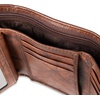 image:imageDockers Mens Extra Capacity Slim Profile Trifold Wallet with Multiple Card Slots and ID WindowBrown Zip