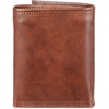 image:imageDockers Mens Extra Capacity Slim Profile Trifold Wallet with Multiple Card Slots and ID WindowBrown Zip