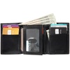 image:imageDockers Mens Extra Capacity Slim Profile Trifold Wallet with Multiple Card Slots and ID WindowTrue Black