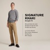 image:imageDockers Mens Straight Fit Signature Lux Cotton Stretch Khaki Pant  CreasedDark Pebble