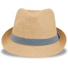 image:imageDockers Mens Straw Fedora and Panama HatTan Blue Band