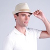 image:imageDockers Mens Straw Fedora and Panama HatTan Blue Band