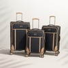 image:imageDockers Seahorse Softside Expandable 8Wheel Spinner Travel Checked Luggage 3Piece Set New British KhakiBlack