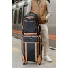 image:imageDockers Seahorse Softside Expandable 8Wheel Spinner Travel Checked Luggage 3Piece Set New British KhakiBlack