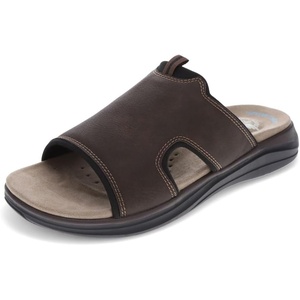 image:imageDOCKERS Mens Barlin Casual SlipOn Slide SandalsDark BrownBlack