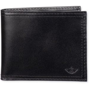 image:imageDockers Mens Bifold Leather Wallet  Thin Slimfold RFID Blocking Security Smart Extra CapacityBlack Emboss