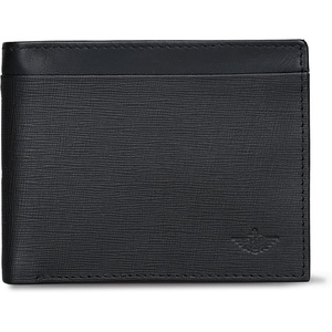 image:imageDockers Mens Bifold Leather Wallet  Thin Slimfold RFID Blocking Security Smart Extra CapacityBlack Emboss Logo