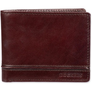 image:imageDockers Mens Bifold Leather Wallet  Thin Slimfold RFID Blocking Security Smart Extra CapacityCordovan