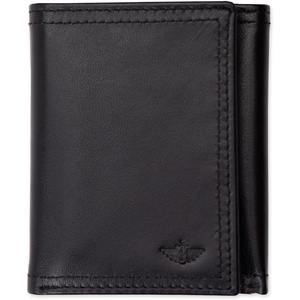 image:imageDockers Mens Extra Capacity Slim Profile Trifold Wallet with Multiple Card Slots and ID WindowBlack Xcap