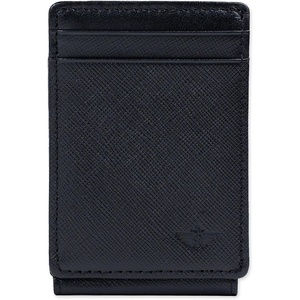 image:imageDockers Mens RFID Slim Magnetic Card Case WalletBlack Saffiano