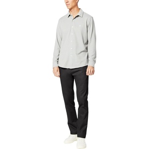 image:imageDockers Mens Slim Fit Signature Khaki Lux Cotton Stretch PantsBlack