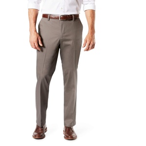 image:imageDockers Mens Straight Fit Signature Lux Cotton Stretch Khaki Pant  CreasedDark Pebble Stretch