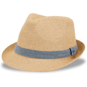 image:imageDockers Mens Straw Fedora and Panama HatTan Blue Band