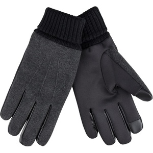 image:imageDockers Mens Warm Fabric Winter Gloves with Smartphone Touchscreen CapabilityCharcoal Wool