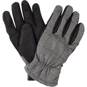 image:imageDockers Mens Warm Fabric Winter Gloves with Smartphone Touchscreen CapabilityLight Charcoal Quilted