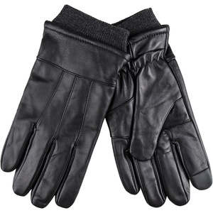 image:imageDockers Mens Warm Leather Winter Gloves with Smartphone Touchscreen CapabilityBlack Cuffed