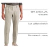 image:imageClassic Fit Signature Iron Free Khaki with Stain Defender Pants  Pleated Regular and Big amp TallCloud Stretch