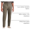 image:imageClassic Fit Signature Iron Free Khaki with Stain Defender Pants  Pleated Regular and Big amp TallDark Pebble Stretch