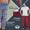 image:imageDOCKERS Fleece Pajama Pants for Men 2 Pack Lounge Sleepwear with PocketsAsst 1