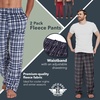 image:imageDOCKERS Fleece Pajama Pants for Men 2 Pack Lounge Sleepwear with PocketsAsst 2
