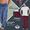 image:imageDOCKERS Fleece Pajama Pants for Men 2 Pack Lounge Sleepwear with PocketsAsst 3